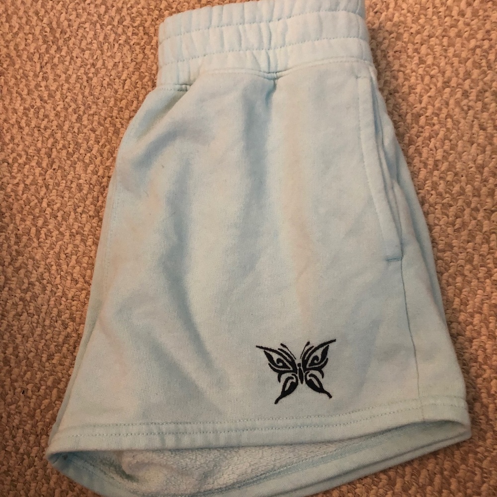 Hollister blue butterfly shorts